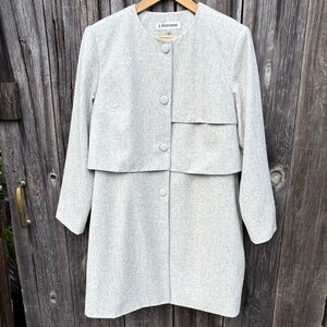J. Peterman Light Gray Woman’s Vintage Wool Coat Excellent condition Size M